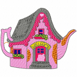 Teapots Embroidery Design 6 Teapots Embroidery Design 6